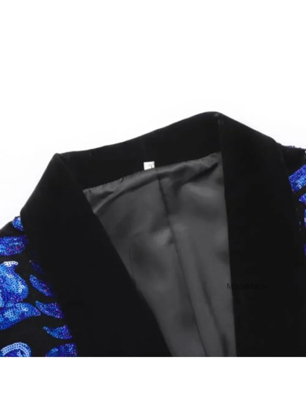 Mens Velvet Sequins Blazer Slim Fit Shawl Collar Tuxedo Party Jacket